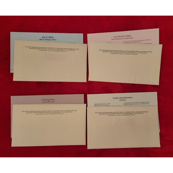 Lot of  4 Golden Replicas Of United States Stamps 22kt Gold U.S. First Day Issue - Picture 6 of 6